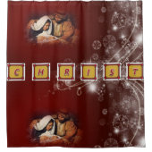Rideau de douche de Noël, Jésus-Christ (Devant)