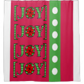 Rideau de douche de Noël Joie Rouge (Devant)