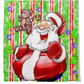 Rideau de douche de Noël, ours en peluche (Devant)