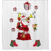 Rideau de douche de Noël, Père Noël (Devant)
