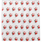 Rideau de douche de Noël Père Noël avec cadeaux (Devant)