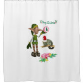Rideau de douche de Noël Possum Elf (Devant)