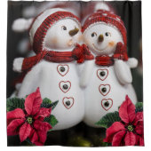 Rideau de douche de Noël, Snowman (Devant)