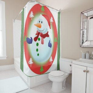 Rideau de douche de Noël, Snowman
