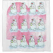 Rideau de douche de Noël Snowman (Devant)