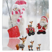 Rideau de douche de Noël, Snowman (Devant)