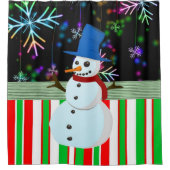 Rideau de douche de Noël, Snowman (Devant)