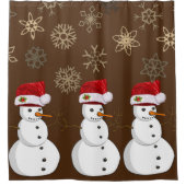 Rideau de douche de Noël, Snowman (Devant)