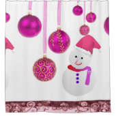 Rideau de douche de Noël, Snowman (Devant)
