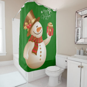 Rideau de douche de Noël, Snowman