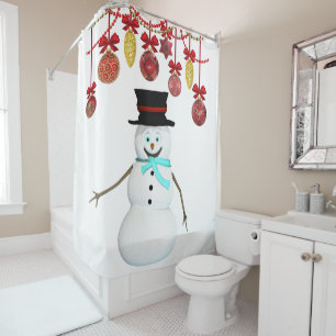 Rideau de douche de Noël, Snowman