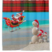 Rideau de douche de Noël, Snowman (Devant)