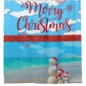 Rideau de douche de Noël, Snowman (Devant)