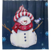 Rideau de douche de Noël, Snowman (Devant)