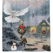 Rideau de douche de Noël, Snowman (Devant)