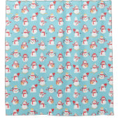 Rideau de douche de Noël Snowmen (Devant)