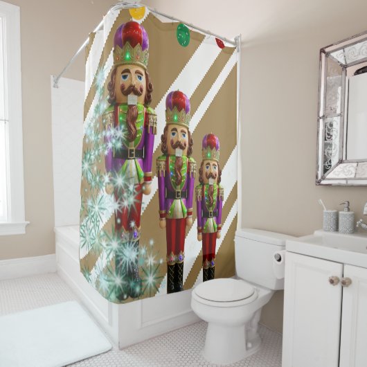 Rideau de douche de Noël, soldat (En situation)