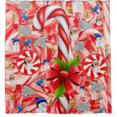 Rideau de douche de Noël, Sucre de canne (Devant)