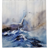 Rideau de douche de peinture océanique (Devant)