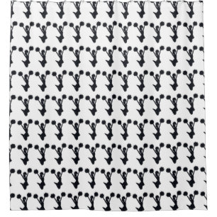 RIDEAU DE DOUCHE DE POM-POM GIRL À LA CHÈRE
