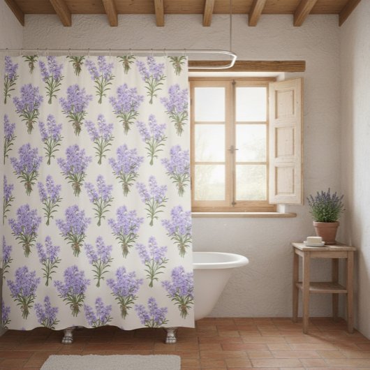 Rideau de douche de Provence Lavender Bunches