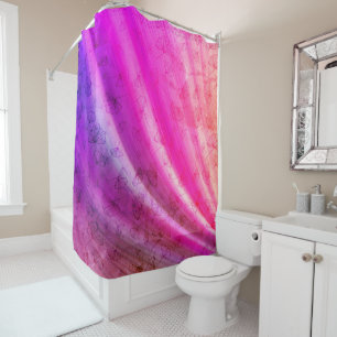 rideau de douche de rêve rose