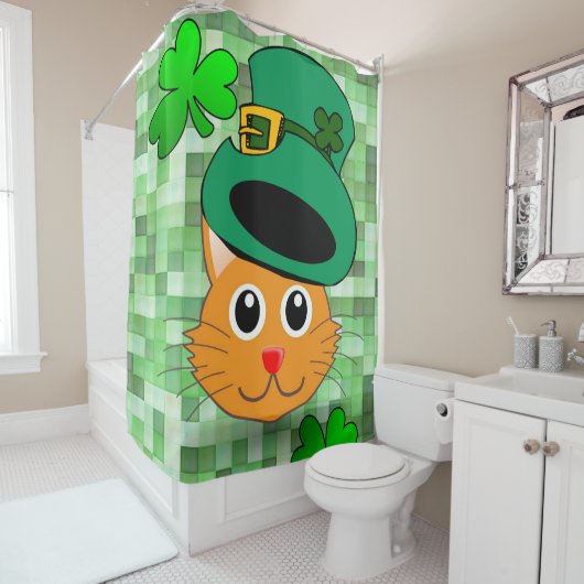 Rideau de douche de Saint Patrick (En situation)