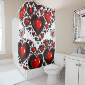 Rideau de douche de Saint Valentin (En situation)