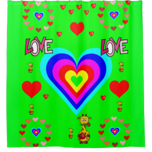 Rideau de douche de Saint Valentin