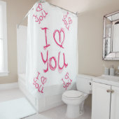 Rideau de douche de Saint Valentin (En situation)