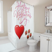 Rideau de douche de Saint Valentin (En situation)