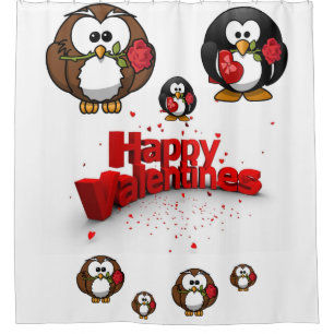 Rideau de douche de Saint Valentin