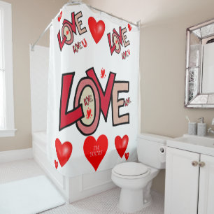 Rideau de douche de Saint Valentin