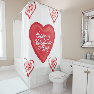 Rideau de douche de Saint Valentin