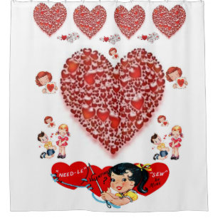 Rideau de douche de Saint Valentin