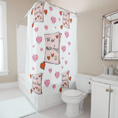 Rideau de douche de Saint Valentin (En situation)