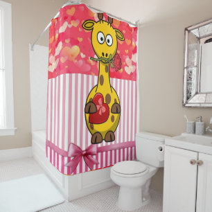 Rideau de douche de Saint-Valentin, Giraffe