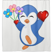 Rideau de douche de Saint Valentin, Penguin (Devant)