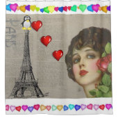 Rideau de douche de Saint Valentin, Penguin (Devant)