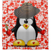 Rideau de douche de Saint Valentin, Penguin (Devant)