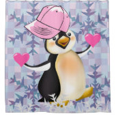 Rideau de douche de Saint Valentin, Penguin (Devant)