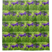 Rideau de douche de salle de bain botanique Iris v (Devant)
