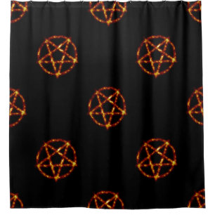 rideau de douche de salle de bain pentagram