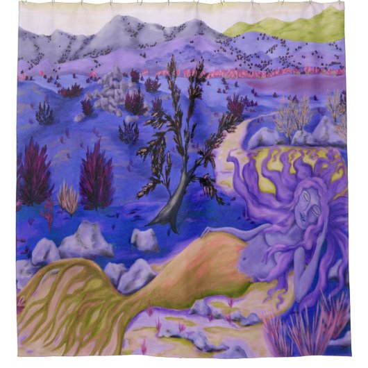 Rideau de douche de sirène du désert (Devant)