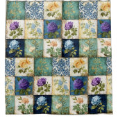 Rideau de douche de style patchwork vintage (Devant)