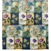 Rideau de douche de style patchwork vintage (Devant)