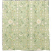 Rideau de douche de taille fleurie Boho (Devant)