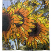 Rideau de douche de tournesol (Devant)