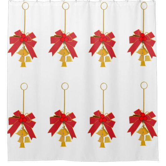 Rideau de douche décoratif de Noël (Devant)