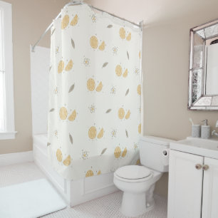 Rideau de douche décoratif orange en tranche